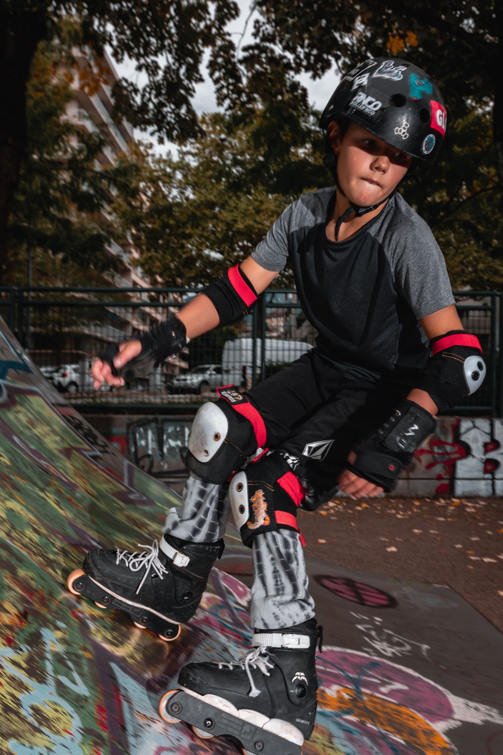 Rider en roller sur les modules