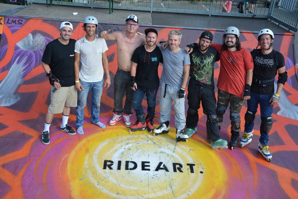 Photo de groupe des riders du contest